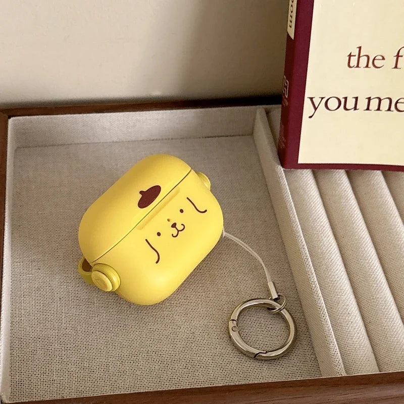 Cute Sanrio Hello Kitty Kuromi Melody Pom Pom Purin Earphone Case for Airpods 1 2 3 4 Pro 2 Wireless Headset Protective Cover